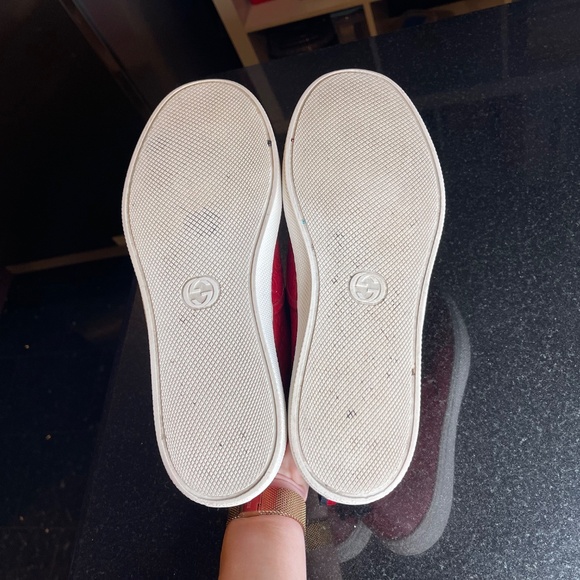 Gucci Dublin GG Signature Embossed Slip-On Red Leather men’s 10 US / 43 EU - Picture 3 of 3